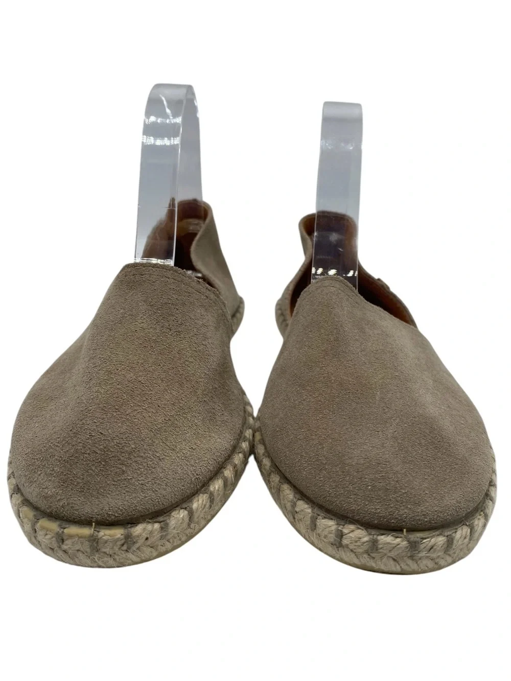 Verbenas Womens Shoes Espadrille Slip On Sz 7.5 Stone Tan Suede Leather D'Orsay